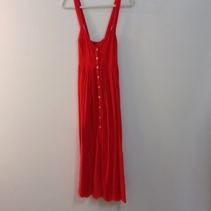 Free People Button Front Eyelet Maxi Dress